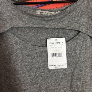 NWT free people Light grey june tee